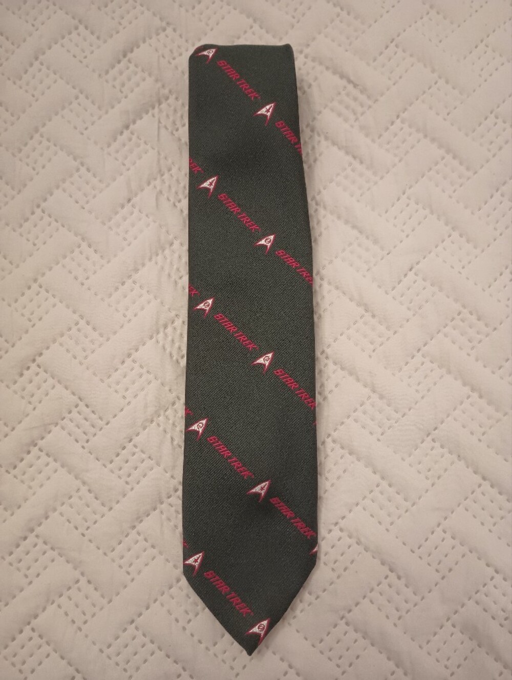 Men's Ralph Marlin Star Trek Black Tie with Logo Collectible